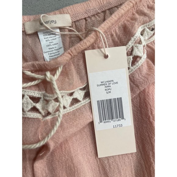 Eberjey Pipa Cotton Embroidered Tassel Shorts Sz S/M - Picture 6 of 8